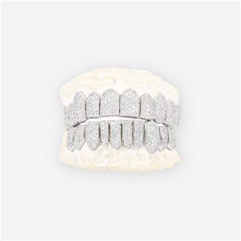 Buy Custom Natural Diamond Hand Set Gold teeth Grillz