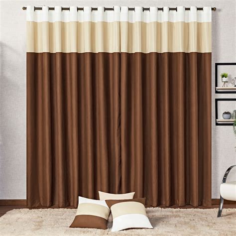 Cortina Sarah Tabaco/Palha 2,00m x 1,70m - Para Varão Simples | MadeiraMadeira