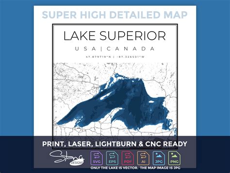 Lake Superior Map Poster