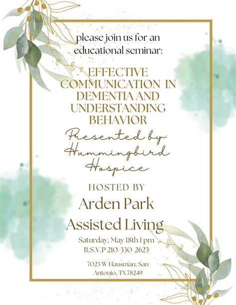 Effective Communication in Dementia and Understanding Behavior , 7023 W ...