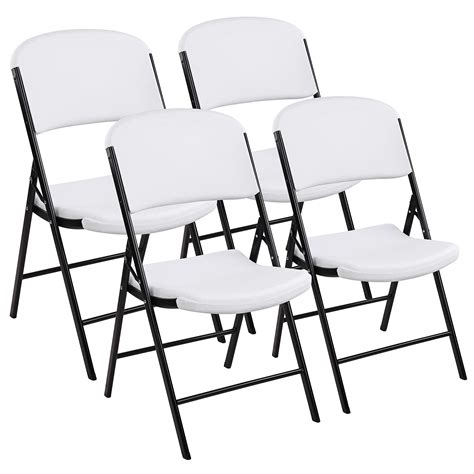 Amazon.com: Elevon Folding Heavy Duty Plastic Chair with 500-Pound ...