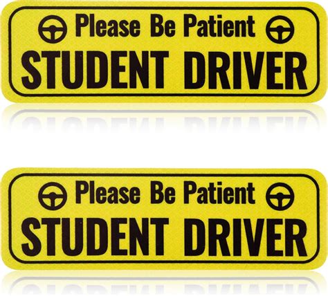 Amazon.com: 2pcs Student Driver Magnet, Please Be Patient Student ...