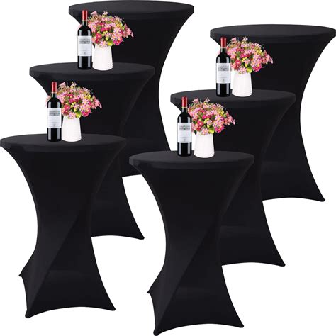 Merkaunis 6 Pack Cocktail Table Covers, Stretch Cocktail Table ...