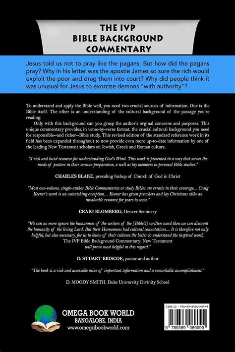 The IVP Bible Background Commentary - New Testament – St Pauls India