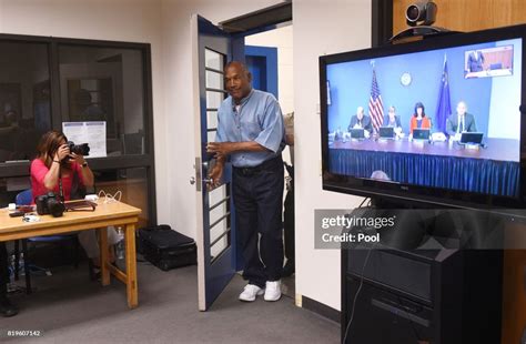 O.J. Simpson arrives for his parole hearing at Lovelock Correctional ...