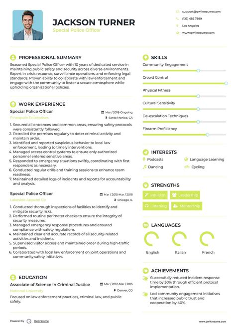 10+ Special Police Officer Resume Samples & Templates for 2025