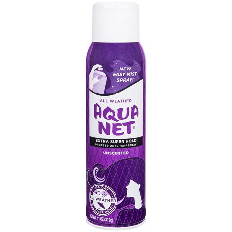 Aqua Net Extra Super Hold Hairspray, 11 oz Aerosol Can, Unscented, All ...