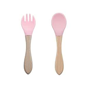 GUCHIGU Baby Fork and Spoon Set | Newborn Toddler Feeding Utensils ...