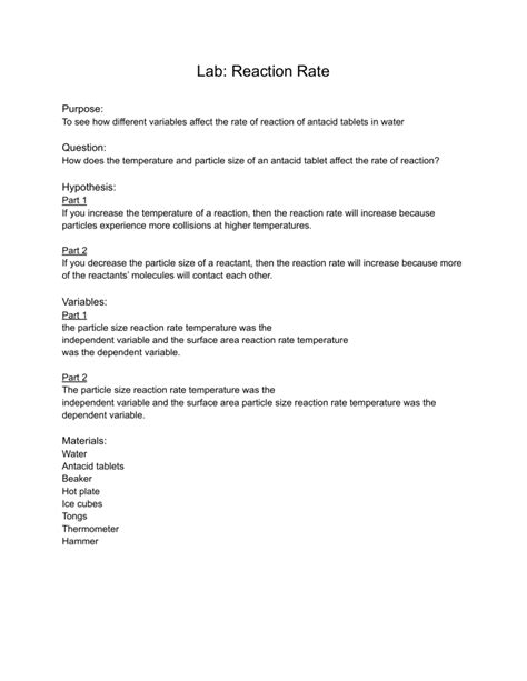 Image result for Lab Calculation for Reaction Rate