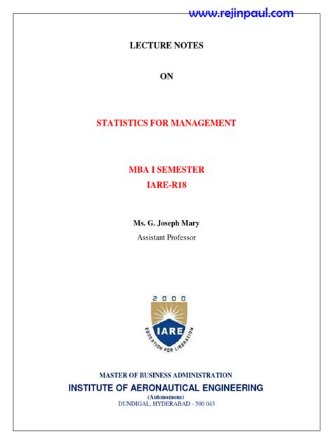 Image result for Maths for Management Lecture Notes