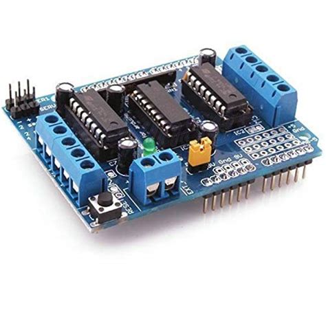 ROBUKART-L293D Motor Driver Shield for Arduino : Amazon.in: Industrial ...