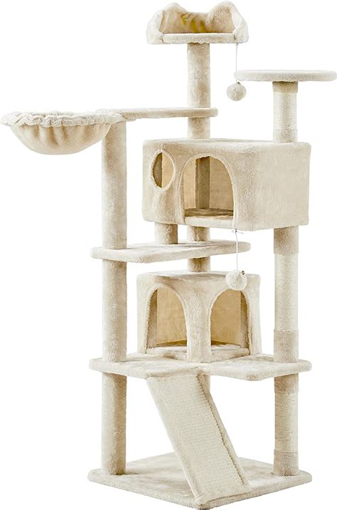 Buy Yaheetech Cat Tree Cat Tower 57 inches Multi-Level Kitten Condo ...