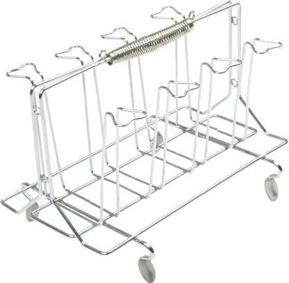 Buy Evoxware Stainless Steel Glass Holder for 8 Glass, HxW (20.5 x 20 ...