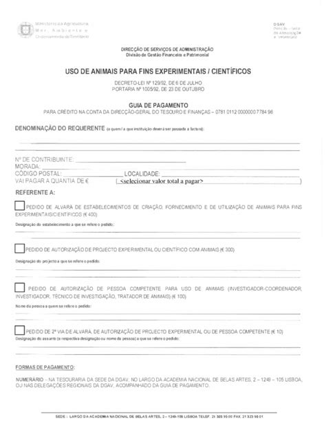 Fillable Online N DE CONTRIBUINTE: MORADA: CDIGO P-0-STA L - DGAV Fax ...