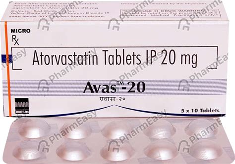 Avas 20 MG Tablet (30): Uses, Side Effects, Price, Dosage & Composition ...