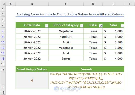 Excel Count Unique Values In Multiple Columns Printable Forms Free ...