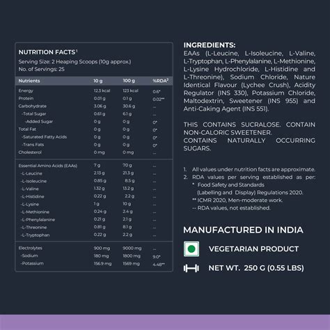 Buy NUTRABAY PRO EAAS WITH ELECTROLYTES (ESSENTIAL AMINO ACIDS) LYCHEE ...