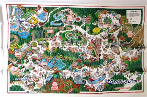 1990 Opryland USA Amusement Park Map - 34x21 | #1917038866