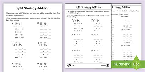 Image result for Split Strategy for Addition