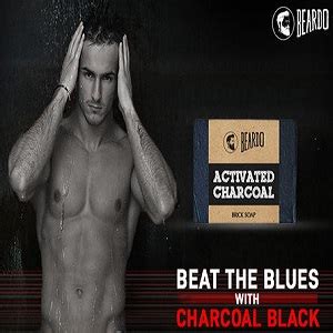 Buy Beardo Activated Charcoal Brick Soap - (125G x 2) | With Activated ...