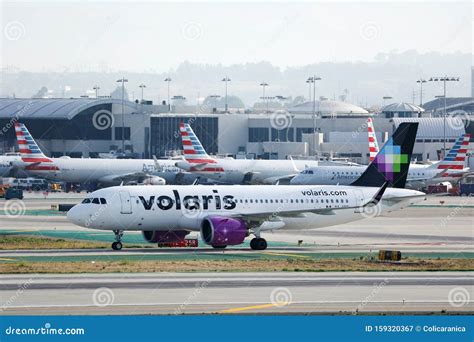 Volaris Plane Taxiing at Los Angeles Airport LAX Editorial Photography ...