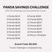 Buy Mini Panda Savings Challenge Printable, Panda Saving Challenges ...