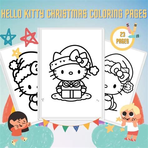 Hello Kitty Christmas Coloring Pages Printable