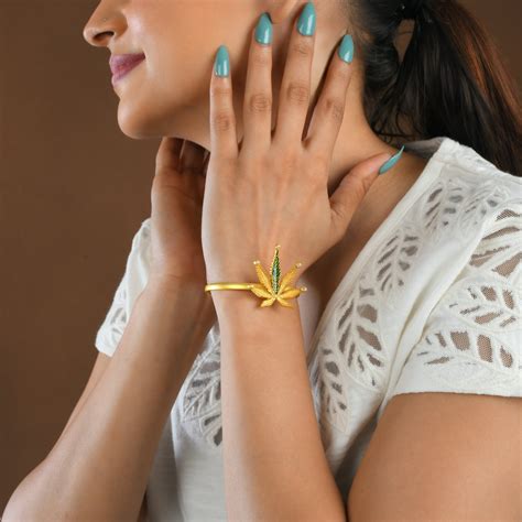 Corbett Cannabis Cuff Bracelet | Bracelets | Totapari