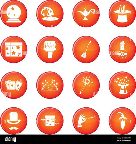 Magic set icons Cut Out Stock Images & Pictures - Alamy