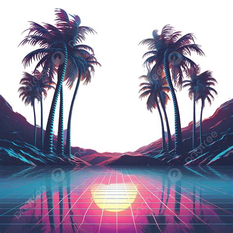 https://png.pngtree.com/png-clipart/20231018/original/pngtree-synthwave-sunset-landscape-with-palm-trees-retro-wave-illustration-ai-generated-png-image_13343965.png