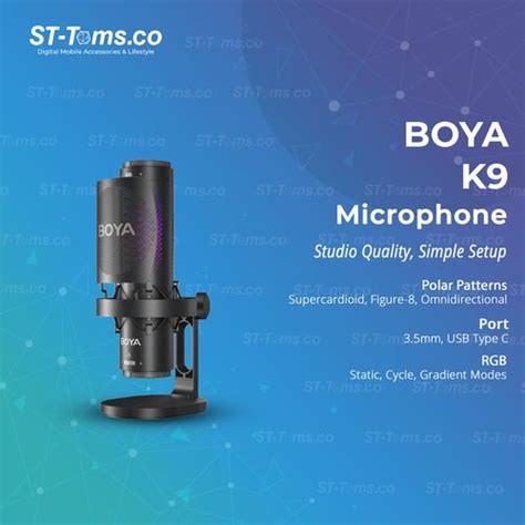 Promo Boya K9 / K 9 USB Condenser Microphone Plug and Play Desktop ...