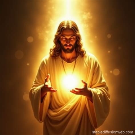 Jesus with Divine Light Aura | Stable Diffusion Online