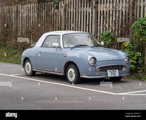 BUDE, CORNWALL, UK - MARCH 18, 2021: Figaro car by Nissan, retro style, parked, pale green Stock ...