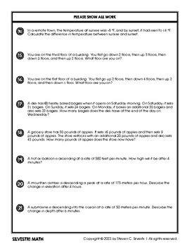 Image result for Integer Word Problems Examples
