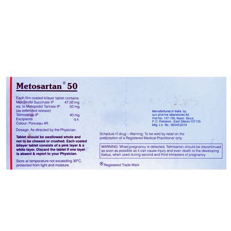 Metosartan 50 Tablet | Uses, Side Effects, Price | Apollo Pharmacy