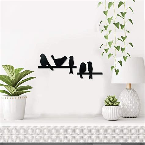 Sehaz Artworks 5 Bird Plaque Sign | Hanging Decoration items for Living ...