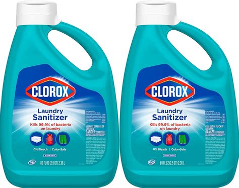 Amazon.com: Clorox Laundry Sanitizer, Kills 99.9% of Odor-Causing Bacteria on Laundry, 80 Fl Oz ...