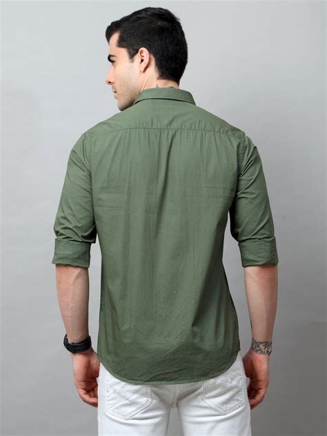Shop Pine Green Solid Men Shirt Online at Great Price – Bushirt
