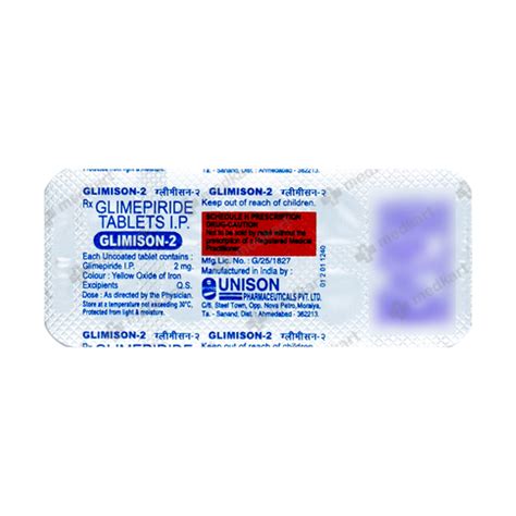 GLIMISON 2MG TABLET 10'S : View Price, Combination and Alternatives ...