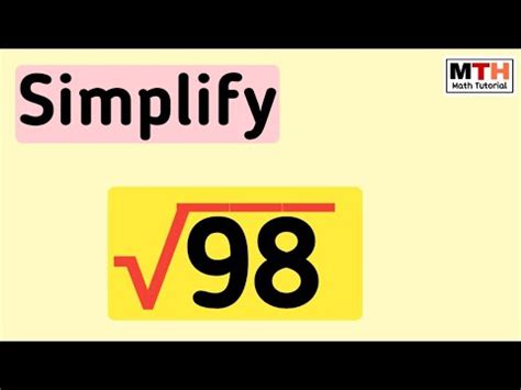 Square root of 98 | Root 98 - YouTube
