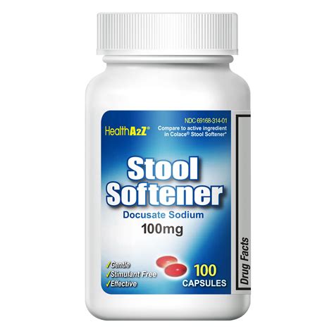 HealthA2Z Stool Softener 100mg | Docusate Sodium | 100 Capsules | Buy Now with Express ...