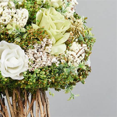 Buy Gardenia Artificial Roses and Berries Topiary in Pot - 33 cm from ...