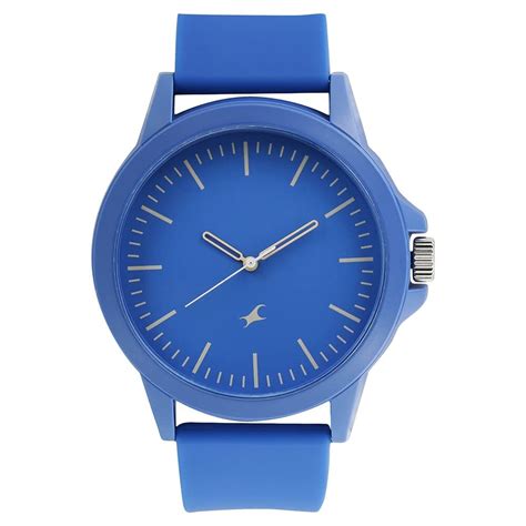 Fastrack The Minimalists Quartz Analog Blue Dial Silicone Strap Unisex ...