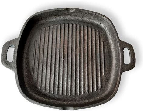 Buy Zishta Cast Iron Grill Pan - Double Handle Grill Pan Cast Iron Pan ...