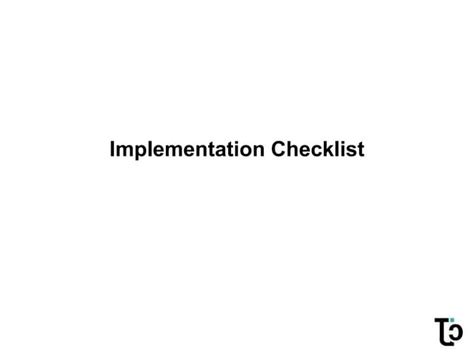 Image result for System Implementation Checklist