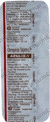 Azulix 1 MG Tablet (10): Uses, Side Effects, Price & Dosage | PharmEasy