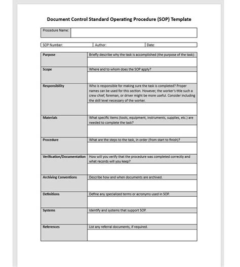 Image result for Operational Control Procedure Format