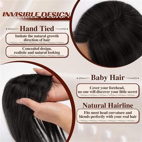 Julia - 100% Human Hair 14/18 Inch Hair Toppers for Women Hair Pieces ...