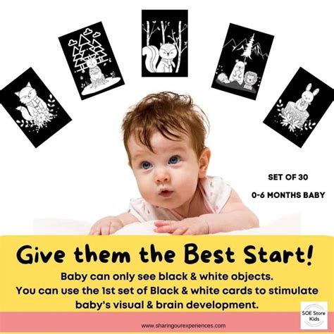 How to use Black & White High Contrast Cards for Babies (0-6 months old ...