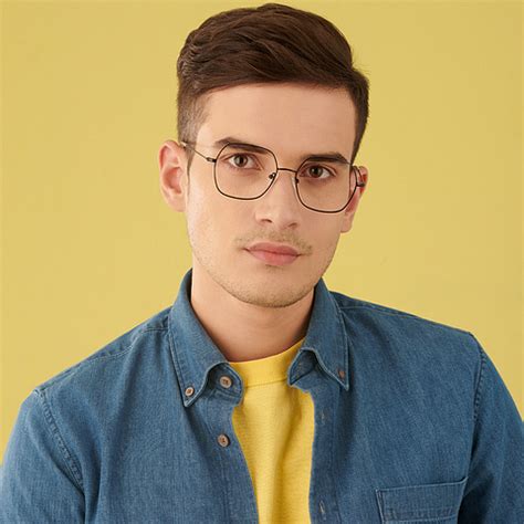 Buy Black Transparent Full Rim Geometric Vincent Chase Online SLEEK ...